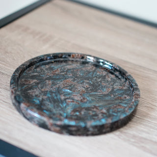 Astrophyllite Garnet Round Plate