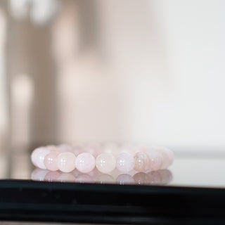 Peach Morganite Bracelet – 9–10mm Beads