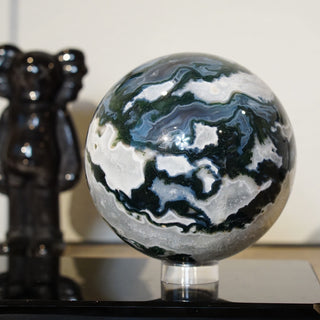 Large Moss Agate Sphere – 5 lbs | 112 mm