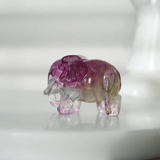 Fluorite Elephant Carving