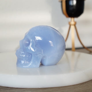 Blue chalcedony Skull