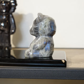 Labradorite Faceted Bear Carving