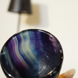 High-Quality Blue Fluorite Tall Cup