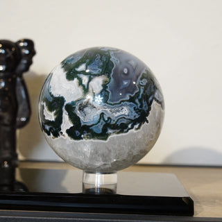 Large Moss Agate Sphere – 5 lbs | 112 mm