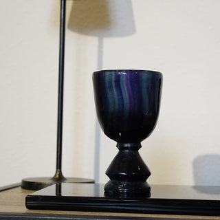 High-Quality Blue Fluorite Tall Cup
