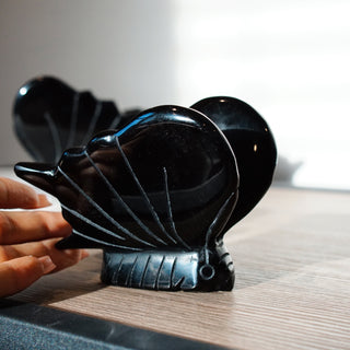 Black Obsidian Big Butterfly carving