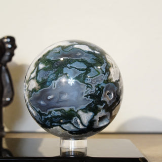 Large Moss Agate Sphere – 5 lbs | 112 mm