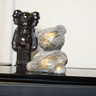 Labradorite Faceted Bear Carving