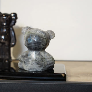 Labradorite Faceted Bear Carving