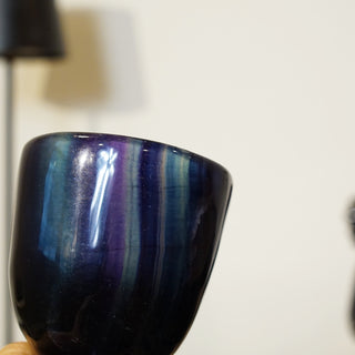 High-Quality Blue Fluorite Tall Cup
