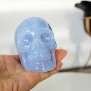 Blue chalcedony Skull