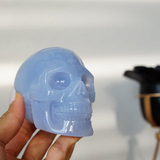 Blue chalcedony Skull
