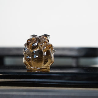 Smoky Quartz Kitsune Nine-Tailed Fox Carving