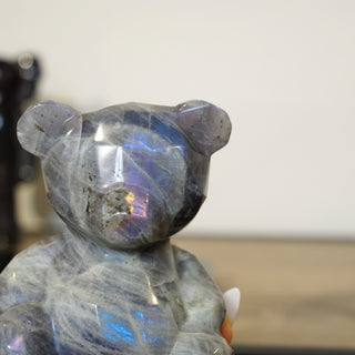 Labradorite Faceted Bear Carving