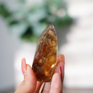 High-Quality Brazilian Honey Citrine Flame