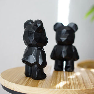 Black Obsidian Faceted standing Bear
