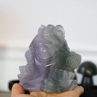 Lavender Fluorite Money Toad Carving