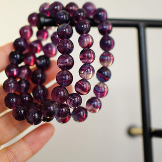 High quality flashyRainbow  Fluorite beads bracelet ( 10mm )