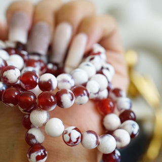 Red Orca Agate bead Bracelet