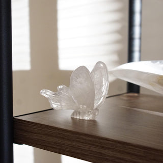 Clear Quartz Butterfly Carving