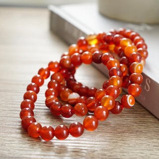 Carnelian beads bracelet 8mm