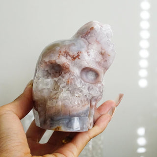 Druzy Pink Amethyst Skull ( 2lbs 9.5 oz. )