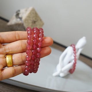Strawberry Faceted bracelet